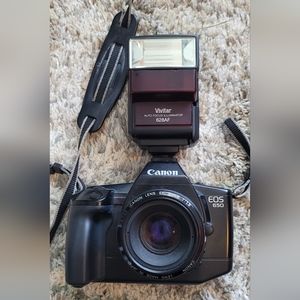 Canon EOS 650 with Vivitar flash
